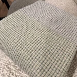 Checkered M&S Green, Pink and Gray Blanket (80% wool) Throw